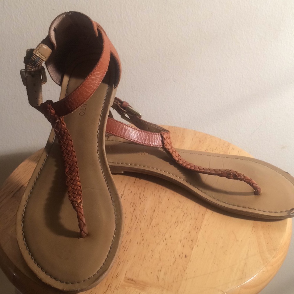 Franco Sarto Braided Leather Sandals